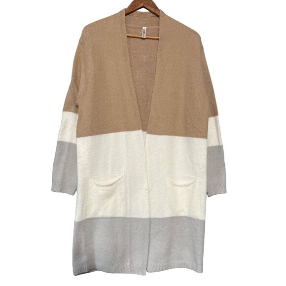 Neutral Tone Open Front Cardigan - Picture 8 of 8